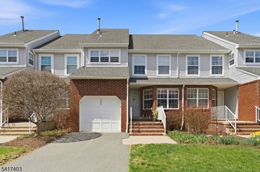 Beautifully maintained 3-bedroom, 2.5-bath home filled with standout features and inviting living spaces. The main level offers a powder room, an eat-in kitchen, a formal dining area, a bright living room, and a unique sunken flex-space perfect for a study or library, all leading to a private patio. The expansive primary suite includes a large full bath and an oversized walk-in closet, while two additional bedrooms and a full bath complete the second floor. A partially finished basement creates an ideal home-cinema setup, already configured for projector movie nights, with a generous unfinished section for storage. 1 car garage with inside entrance complemented by a second dedicated parking space in the driveway. Resort-style community amenities include a sparkling swimming pool and tennis and basketball courts, offering a vacation-like lifestyle right at home.All of this is set in an exceptionally convenient location just moments from everyday essentials. Target, Walmart, ShopRite, Walgreens, and a full shopping and dining hub are close by, making this one of the most accessible and practical spots in the area. Homes in this community rarely become available this is your opportunity.