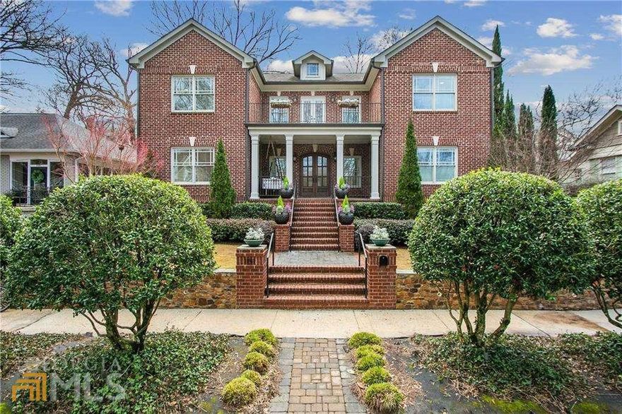 Wonderful Open Concept home with the charm and character of a true Virginia Highland masterpiece. Spacious light filled rooms welcome you the minute you walk through the door. Formal Living Space opens to the Kitchen with drop zone, Dining and Keeping Room. The Main Level boasts a large Office and welcoming Guest Suite with private entrance. The upper level features two Guest Bedrooms- each with en suite Bathrooms and walk-in closets and a magnificent Primary Suite with His & Her closets, Juliet balcony and oversize spa shower. The Terrace Level features a Bedroom, full bathroom, two seating areas, full Kitchen, Theatre Room and 500 bottle wine cellar! Carriage House with full Kitchen, sitting area and full bathroom is perfect for a live in Nanny or Au Pair. Gorgeous landscaped interior courtyard with Patio perfect for watching Fall Football, turf lawn and affords you incredible privacy in the heart of Virginia Highland. Walk to the Beltline, Ponce City Market and all of the restaurants and shopping Virginia Highland has to offer!