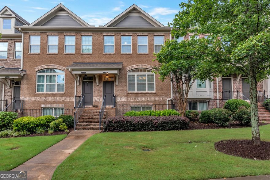 Beautiful 3BR/3.5BA Brick Townhouse in the Prestigious Gated Community of Jamestown! Excellence of Covenience: Easy Access to GA-400, Halcyon, Avalon, Downtown Alpharetta, and the GreenwayCOs Scenic Biking and Walking Trails. A Short Walk to The GatheringCoAn Exciting New Multi-Use Development Coming Soon at Union Hill & Ronald Reagan. This Charming Townhouse Showcases Gleaming Hardwood Floors on the Main Level. The Family Room with a Cozy Fireplace View to Private Wooded Backyard through Balcony. The Kitchen with Granite Countertops, Stainless Steel Appliances view to the Spacious Family Room. Separate Formal Dining Rm view to the Elegantly Landscaped Corridor. Two Generously Sized Bedrooms including Owner's Suite with Walk-In Closets on Upper Level. Nice Size of A Bedroom and Full Bath on the 1st Floor Perfect for Roommate Floor Plan. Brand New HVAC. The HOA takes care of All Lawn and Exterior Maintenance, and the Amenities include a Clubhouse, Pool, Tennis Courts, and Active Pickleball Teams!  Take a Benefit of Alpharetta Address with Low Forsyth County Taxes and Access to Award-Winning South Forsyth Schools, including Denmark High School. VA Buyer may Assume the 2.5% Interest Rate from the Seller.