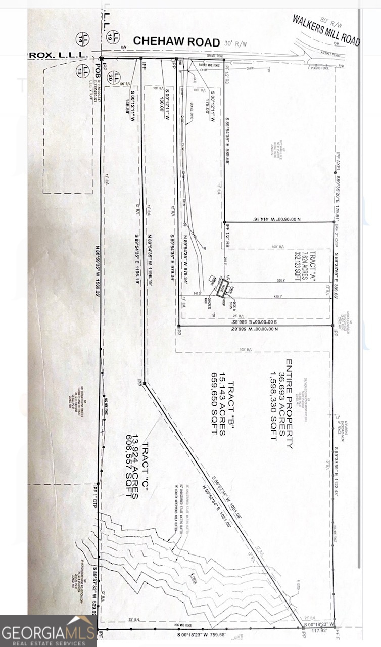 13.924 acres of privacy in Spalding County. Drive down the beautiful street of North Walkers Mill where gorgeous custom built homes are popping up left and right... after you cross the bridge, in the corner make a slight left onto this small road of Chehaw and the second lot on the left is a blank canvas for your liking. Come build your dream! Seller is a builder as well and has house plans. Soil test has not been performed yet. Recent survey dividing the 28+ acres into this lot and the neighboring lot has not been recorded publicly but in the process. Can be sold with the neighboring lot of 15+ adjoined lot for additional privacy.