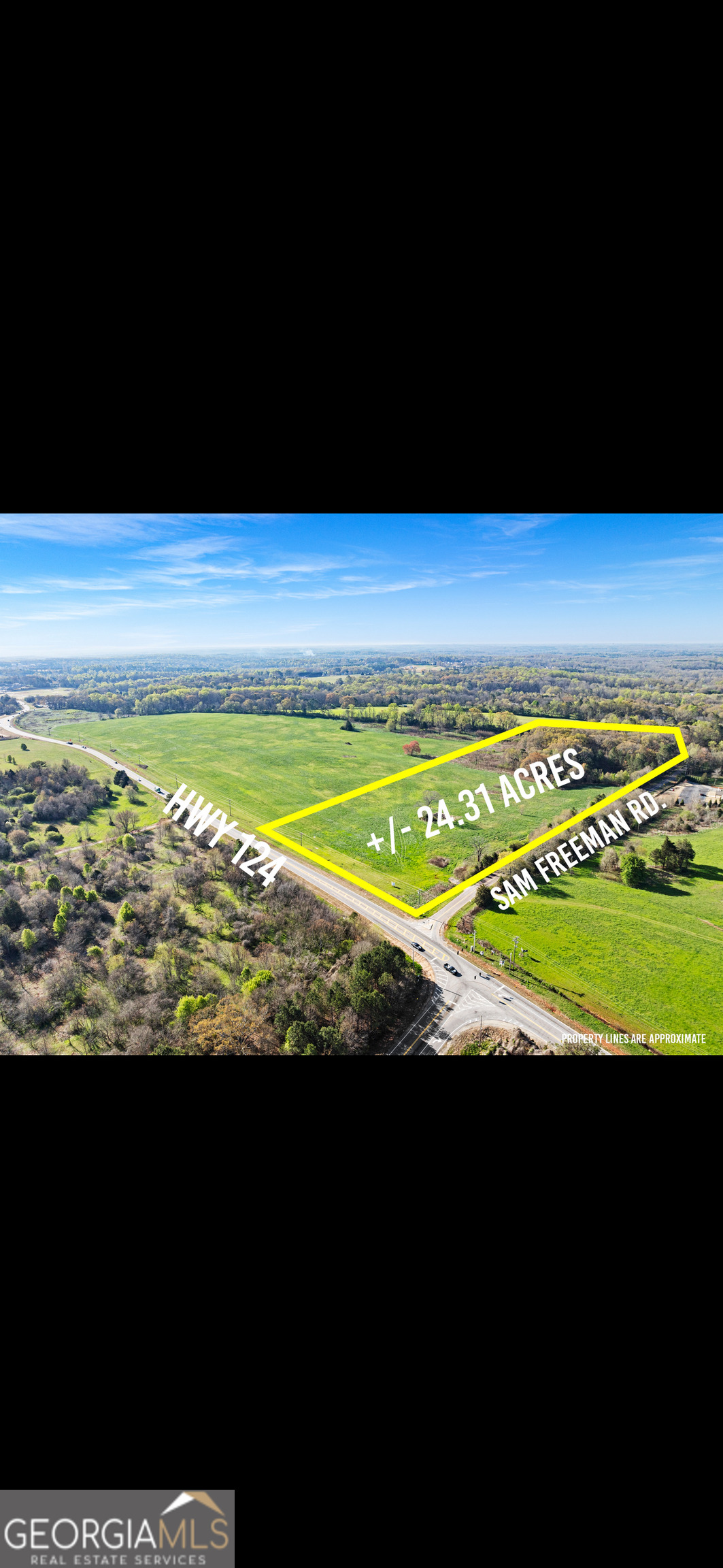 Prime location! Corner of Hwy 124 and Sam Freeman Road Great location for future Commercial use. Excellent level topography for development. Road frontage on Hwy 124 and Sam Freeman Rd. Jackson county is among the fastest growing counties in Georgia and the U.S.