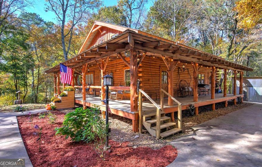 BEAUTIFUL CUSTOM HOME ON 5 PRIVATE ACRES !!! If you are seeking a RURAL relaxed LIFESTYLE that includes a QUALITY build on 5 PRIVATE acres, surrounded by woods, adjoining nearby horse farms/farms, with only sounds of roosters and the gently flowing stream over the hill, this LOVELY HOMESTEAD is it! IDEAL for WORK FROM HOME (1G HIGH SPEED fiber) FAMILY COMPOUND, RETIREMENT and HOME BUSINESS/WORKSHOP. No HOA's, community fees or restrictions!! Enter through the gated farm entrance, with views of the GORGEOUS pond and beautiful fenced pastures, as you drive down the long level driveway and experience some of the most amazing sunsets you'll ever see! The gorgeous custom home features wrap around porches, charming details, and is the perfect blend of rustic with modern amenities. This 5 ACRE wooded property has VERY LITTLE MOWING and features a HUGE detached WORKSHOP/GARAGE (constructed in an underground barn) with 200AMP,upgraded transformer 37.5KA, concrete flooring, additional concrete drive/parking, super-functional for AUTO MECHANICS, welders, small business owners, BOAT storage, parking 8-10 vehicles, truck parking, storage and more. The custom log home has been lovingly updated to include beautiful granite, fabulous soaking tub in primary bath, lots of closet space, soaring ceilings and an open floorplan. Easy living with PRIMARY BEDROOM SUITE ON MAIN LEVEL, his/hers closets, beautiful bath and kitchen. Second story features a loft, two additional bedrooms, full bath and lots of closet space. An EASY COMMUTE to Canton (45 min), Marietta (45 min), Ellijay (30 min) Chattanooga (45 min), only 10-12 MINUTES TO HOSPITAL, GROCERY, RESTAURANTS and i-75 in CALHOUN GA!  Nearby Carters Lake (10-15 min) for boating/fishing. LOCATED IN A FARM CORRIDOR, surrounded by family farms and horse farms, THIS IS THE BEST OF ALL WORLDS, peaceful rural privacy with quick access to all conveniences. Come and experience the beauty and "every day feels like a vacation" living experience at 647 Knight Bottom Rd. ( Fairmount mailing address but closer-in to Calhoun GA).