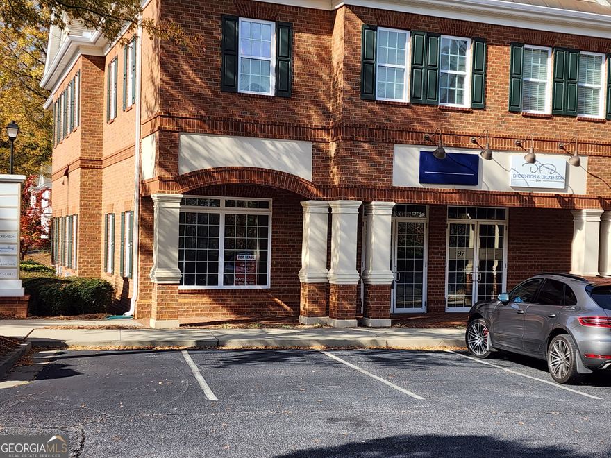 Great office located in the first building in Office complex with frontage to North Point Parkway. Model unit with 5 offices, reception area, break room and large conference room. 11 foot ceilings. Great location with ample parking.