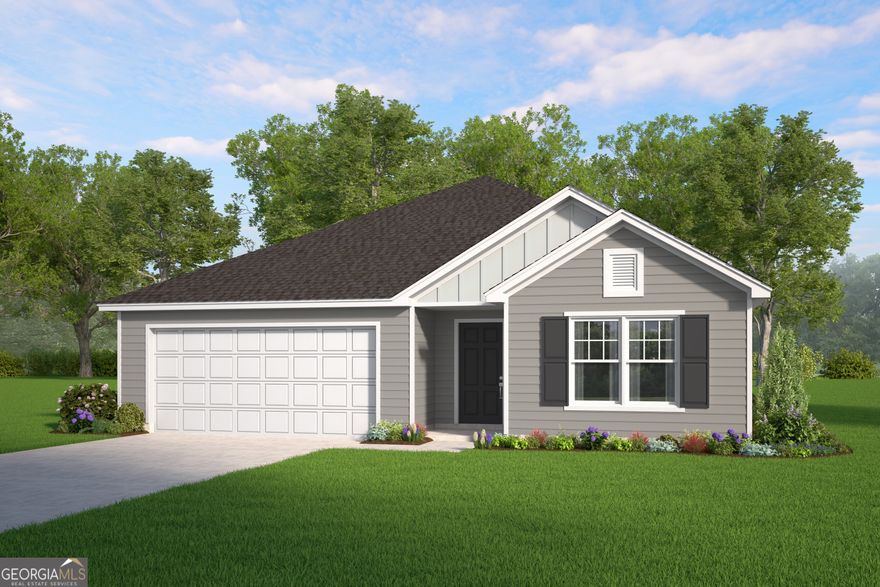 The Aspen plan by Smith Family Homes is under construction in Hayden Pointe with an estimated completion date of October 2025. The Aspen floor plan is a single-story plan with three bedrooms and two full bathrooms. Included are granite/quartz countertops, stainless steel appliances (stove, microwave, dishwasher) and a built in covered back porch. Hayden Pointe is less than 10 minutes from King's Bay Naval Base and less than 15 minutes from downtown St. Mary's. Builder stock photos shown; actual may vary in style and color.