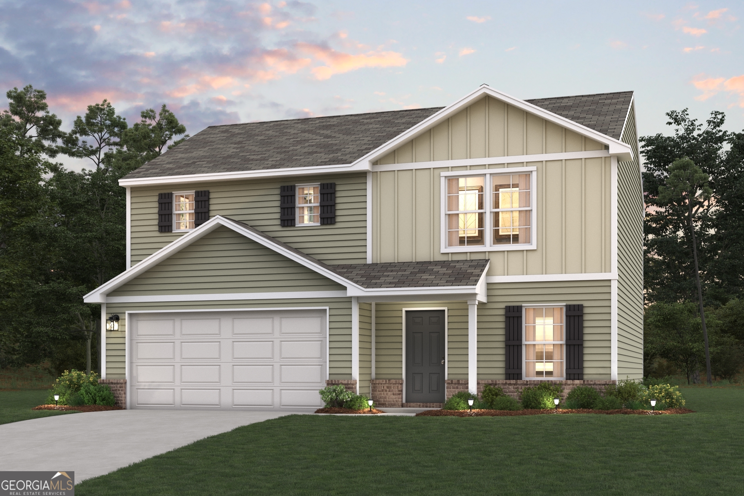 Welcome to your dream home in the Urbans Place. The Dupont Plan is a new 2-story home with an open layout that seamlessly connects the Living, Dining, and Kitchen areas, perfect for modern living. The chef's kitchen features cabinetry, granite countertops and stainless steel appliances, including a smooth-top range, microwave hood, and dishwasher. This thoughtful layout offers a spacious bedroom and full bathroom on the first floor. The second floor houses the serene primary suite with a ensuite bath, dual vanity sinks, and an expansive walk-in closet. Two additional bedrooms share a stylish full bathroom with a Loft Space ideal for a home office or relaxation area. A walk-in Laundry room and energy-efficient Low E insulated dual pane windows add practicality. This home also features a 2 car garage. A 1-year limited home warranty provides peace of mind.