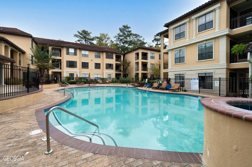 Located in the sought-after Peachtree place, this gated community is situated on the Brookhaven/Buckhead border. This one-bedroom condo offers two large closets, a pantry, a coat closet, built-in bookcases, a covered balcony, and one assigned parking spot in the garage. Top that off with exceptional amenities, including a clubhouse, pool, two-story fitness center, business center, 24-hour security, dog park, and gas grills. NEW HVAC. NEW WASHER AND DRYER. The home is currently leased until Aug 29th! Closing shall take place after.