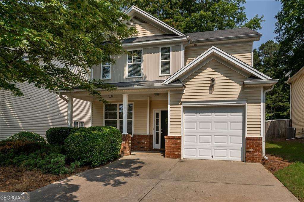 Welcome home. This single family home in the Enclave at Holly Mill subdivision in Holly Springs features 3 bedrooms, 3 full bathrooms, and a spacious kitchen with a bar open to dining room and living room. One bedroom, with access to a full bathroom, is conveniently located on the main floor, so could double as an office. You will have you own front porch, a private back patio in a fenced in back yard, a 1 car garage and parking for 2 cars in the driveway. A washer and dryer are included and conveniently located on second floor near the primary bedroom. The Enclave at Holly Mills is an HOA maintained neighbor with a pool and clubhouse. Centrally located between Woodstock and Canton, just off I-575 exit 14 in the Holly Springs Prominence Point area, only 1-2 minutes from 2 grocery stores, gas and restaurants. Rent is $2200 monthly, $2000 security deposit due prior to move-in, and 1 year lease. Minimum monthly income of 2.5 times the monthly rent. No smoking or pets allowed. Tenant to pay all utilities. Setup a time to come see it today!
