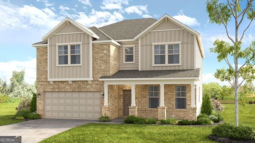 What's Special: 1st Floor Guest Suite | Wooded View | Premium Location | Covered Patio | First Place - New Construction - February Completion! Built by America's Most Trusted Homebuilder. Welcome to the Trenton at 1345 Auburn Glen Road in Auburn Glen! This two-story home is designed with comfort and flexibility in mind. The main level features an open-concept layout where the great room, dining area, and island kitchen flow together for easy everyday living and effortless entertaining. A guest bedroom with a full bath near the entry adds a thoughtful touch. Upstairs, a spacious loft offers room to relax, while a centrally located laundry room makes daily routines simpler. The primary suite provides a peaceful retreat with a walk-in closet and an elegant bath that includes a soaking tub, separate shower, and dual sink vanity. Three secondary bedrooms offer plenty of space for everyone. Auburn Glen is a charming community with sunny days, friendly neighbors, and top-rated schools. With planned amenities, a sparkling lake just outside your door, and easy access to SR 324, Route 316 and I-85, life here feels relaxed and well-connected. Additional highlights include: main floor bedroom with an attached full bathroom, gas fireplace in the great room, a soaking tub with a separate shower in the primary bathroom, an additional bathroom added to bedroom 4, and a covered back patio. Photos are for representative purposes only. MLS#10642517