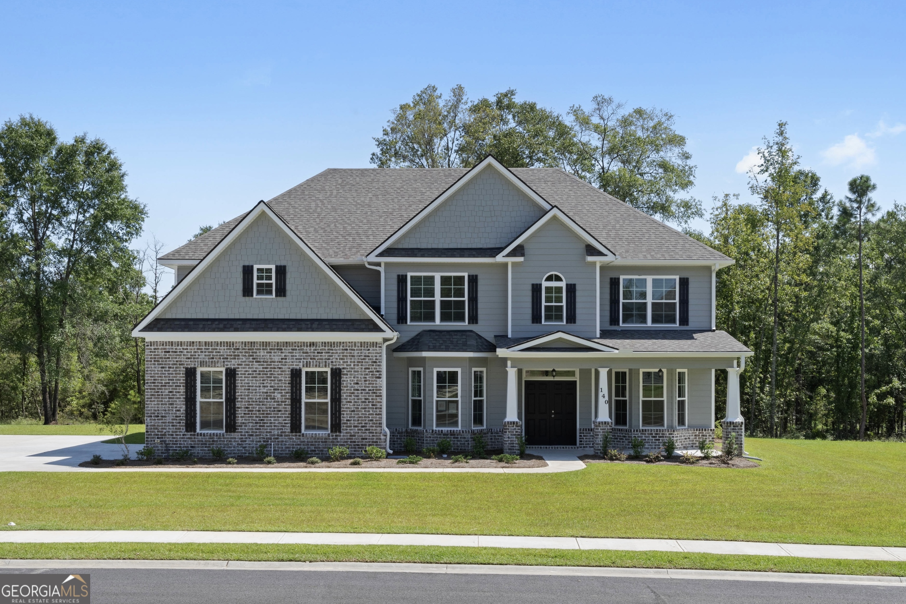 Luxury Living in Prestigious Covered Bridge! Faircloth Homes 4000-2 Plan | 5 Bedrooms * 4 Baths * Bonus Room Welcome home to a perfect blend of elegance and functionality. From the inviting front porch, step into a thoughtfully designed interior filled with refined details. A formal dining room with coffered ceiling and bay window sits across the foyer from a versatile living room/study, accented with French doors and another bay window. At the heart of the home, the great room impresses with an arched wall of windows, tray ceiling, and cozy fireplace. This open space flows seamlessly into the gourmet kitchen and breakfast area, featuring granite countertops, tile backsplash, center island, stainless steel appliances, double oven, and a generous walk-in pantry. A guest suite with full bath completes the main level. Upstairs, retreat to the luxurious owner's suite, complete with tray ceiling, sitting area, and fireplace. The spa-inspired bath offers dual vanities with granite counters, garden tub, tiled shower, and a walk-in closet. Three additional bedrooms, two full baths, an upstairs laundry, and a spacious bonus/media room provide flexibility for every lifestyle. Additional features include a side entry garage, efficient irrigation system, and gutters, offering convenience and peace of mind. This captivating home is more than just a residence; it's a lifestyle waiting to be embraced. Don't miss out!