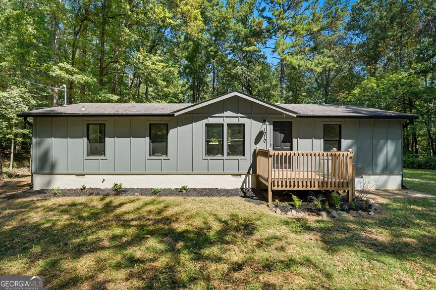 Updated ranch on a private lot in Canton. Come see this 3 bed, 2 bath ranch that has been tastefully updated. The home opens to an open-concept living area, centered around a cozy fireplace. You'll love the kitchen, which features modern updates including white cabinets, stainless steel appliances, stone countertops, and a white tile backsplash. Each bathroom has been thoughtfully renovated with new vanities, updated showers, and modern hardware for a cohesive look. Step outside to a quiet backyard with a deck-ideal for pets, outdoor entertaining, or simply unwinding. Don't forget the shed for extra storage.