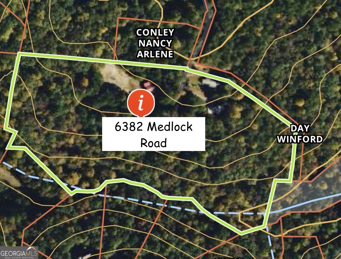 This property is located at the end of Medlock Road and includes multiple mobile homes, cabins, enclosed sheds, open sheds, some concrete paving, a metal gate and a cleared field suitable for parking vehicles, equipment, farming or possibly even horse pasture. The cabins & mobile homes are all not in livable shape. Some might be able to be renovated and others may need to be razed. The woods and open area on this property contain older hardwoods with little underbrush. Because of the woods and the water source at the creek, there is a plethora of wildlife on site.