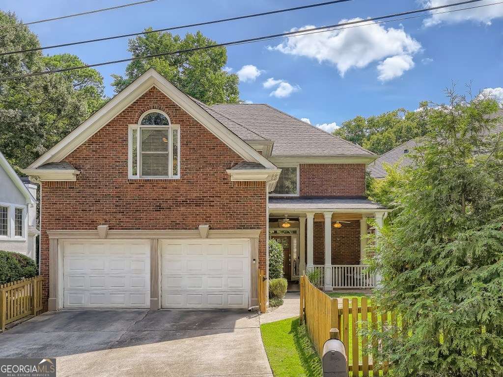 Amazing Brookhaven traditional with 3 fully finished levels on a quiet cul-de-sac street in sought after Ashton Park school district. This 4 sides brick home is beautifully updated throughout with open floor plan on main, 2 private decks, terrace level patio, and 2 car garage. Covered front porch overlooks fenced, level front yard. Soaring ceilings and an abundance of light throughout greet you as you enter. Gleaming hardwoods on main and stairs, carpet on bedroom level and terrace level. 3-Piece Crown Molding Throughout. Kitchen offer Granite Counters, stainless steel appliances, stone backsplash, kitchen island, breakfast bar, view to both breakfast room and fireside family room. Separate, open concept dining room seats 12+ easily. Oversized master with sitting area, tray ceiling, private deck, and spa-like master bath. Master bath features his and hers closets, dual vanities, glass walk-in shower with tile surround, free-standing custom soaking tub, and vaulted ceilings. Two additional secondary bedrooms and second full bathroom with double vanity, and loft area perfect for study nook or sitting area complete the upstairs. Finished daylight basement can be used as a bonus living space with spacious family/game room, 4th bedroom, 3rd full bath, second kitchen with tons of cabinetry for storage. Or with it's private exterior entry can be the perfect in-law/nanny suite, or rental income opportunity. Minutes to downtown Brookhaven, local shopping and dining on Dresden Drive, Brookhaven Farmer's Market, Brookhaven Marta Station, and more! Quick access to PDK Airport, CHOA campus, I-85 and GA-400. This home has everything you need in the heart of Brookhaven and provides you quick access to everything in the city too!