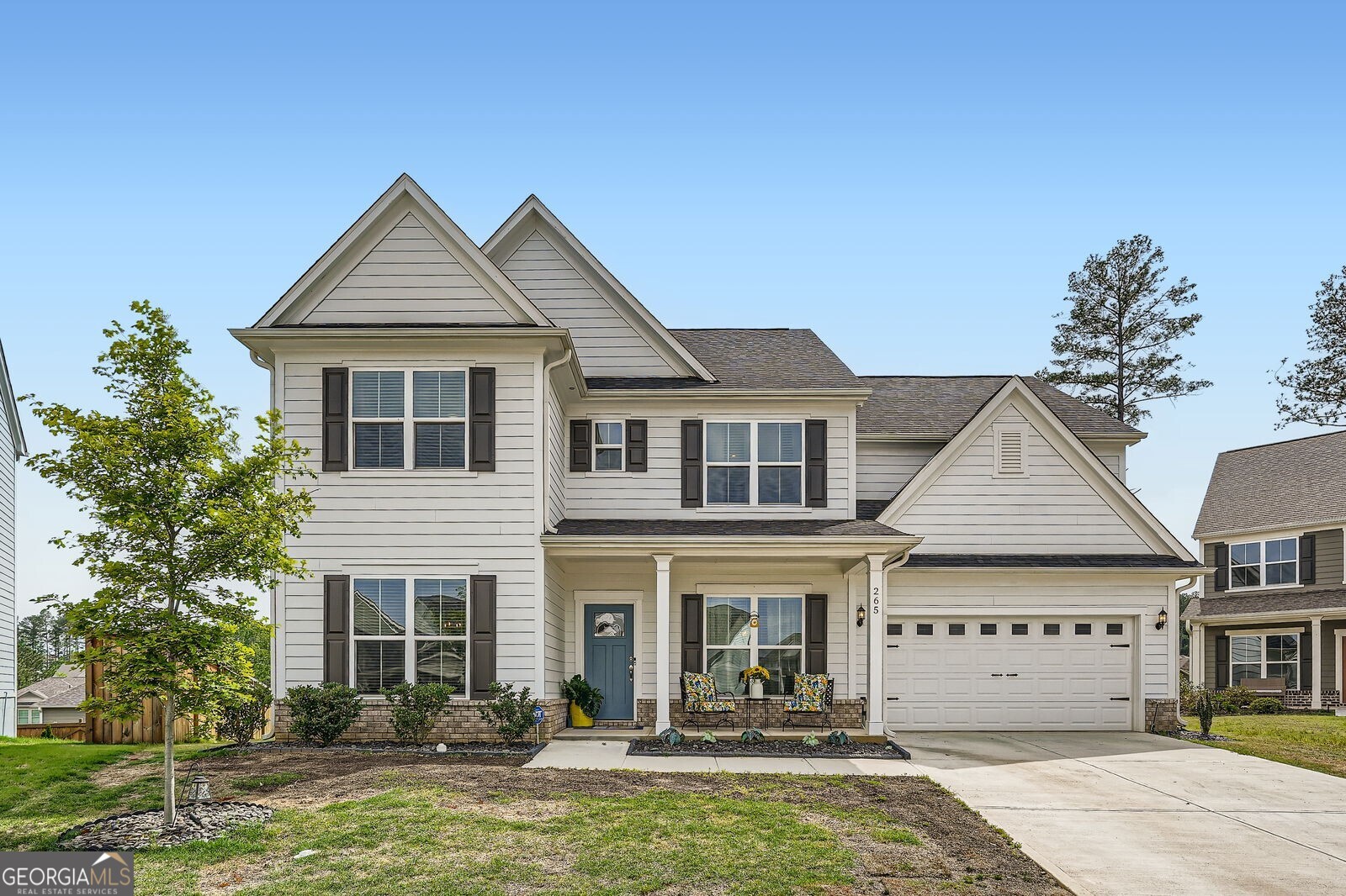 Modern Farmhouse Elegance with Premium Upgrades - Move-In Ready! Discover the perfect blend of style, comfort, and convenience in this beautifully crafted modern farmhouse, less than 3 years old and loaded with high-end finishes. Ideally located in a top-rated Paulding County school district and just minutes from shopping, dining, parks, and daily essentials, this home offers everything today's buyers are looking for. Step inside to a bright, open layout designed for easy living and entertaining. The main floor features a formal dining room, a versatile office or flex space, and a beautifully designed powder room. The spacious living area flows seamlessly into a chef-inspired kitchen with stainless steel appliances, a gas cooktop, double ovens, upgraded granite countertops, a large island with seating, and an eye-catching picket tile backsplash. A cozy breakfast nook and built-in workstation add even more function for busy mornings or remote work. The main level also includes a private guest suite with a full bathroom-perfect for visitors, in-laws, or multi-generational living. Upstairs, you'll find a large loft area ideal for a second living space, playroom, or media room, along with three additional bedrooms. One features an en suite bath, while two share a thoughtfully designed hall bathroom. The luxurious primary suite offers double vanities, a garden tub, a tiled shower, and two spacious walk-in closets. Enjoy the outdoors year-round in the fully fenced backyard featuring an extended patio, fire pit area, storage shed, and room for a garden or play area. Whether you're looking for space to grow, entertain, or simply relax, this home checks every box. With a smart layout, high-quality finishes, and a location that puts everything within easy reach, this home is an exceptional opportunity for any buyer. All we are missing is YOU!!!