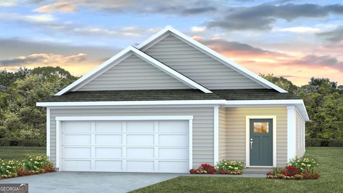 Welcome to The Lakes at North Glynn in Brunswick, Georgia! Ideally located near I-95 and Brunswick's shops, dining, and beaches, this lakeside community offers easy access to coastal living with a planned swimming pool, clubhouse, and open-air pavilion for residents to enjoy. Sidewalks throughout the neighborhood make it easy to walk to nearby schools and the North Glynn Recreation Complex just across the street-featuring ball fields, tennis and pickleball courts, a dog park, skate park, fishing lake, and scenic walking trails. The Hemingway is a 1,886 sq. ft., single-story ranch home with 3 bedrooms, 2 baths, a 2-car garage, and the primary suite on the main level. This open-concept design features a spacious Great Room and a modern kitchen with a quartz island, 42-inch cabinets, stainless Whirlpool appliances, and a walk-in pantry. The private primary suite offers a large walk-in closet and dual-sink vanity, while a covered rear patio provides the perfect outdoor living space. Additional highlights include 9-foot ceilings, LVP plank flooring, a Smart Home system, 2-inch faux wood blinds, fully sodded yards with irrigation, and a garage door opener. Home is under construction. Pictures, photographs, colors, features, and sizes are for illustration purposes only and will vary from the home as built. Photos are not of the subject home. More information on programs and options are available for this home.