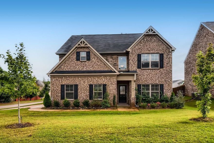 Click the Virtual Tour link to view the 3D Tour. Step into an airy atmosphere filled with various desirable finishes, and ample living space. Move in ready 2 story,4 sided brick home situated on a sprawling lot. 5BR/3BA. Separate dining room with coffered ceiling. Chef's style kitchen with stainless appliances, double oven and view to the family room. Open and airy family room with fireplace. Oversized master suite. Master BA has double vanity ,soaking tub and separate shower. Large secondary BR's.  Beautiful wood plank patio overlooks the expansive, fenced in backyard.