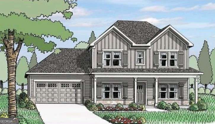 The Jackson Plan is a 4 bedroom / 3 bath home with formal dining room, study and guest room on the main level. The open kitchen with a no divided sink, double wall oven, 36 inch gas cooktop, large serving bar, breakfast area and great room with gas fireplace are perfect for entertaining. Huge pantry, and entry foyer are additional features on the main level. The Owner's retreat is located upstairs and boasts a trey ceiling, double vanity bath, separate shower and garden tub plus a generous closet. There are 2 additional bedrooms upstairs, both with big closets. Crown molding throughout the home. Patio will be screened in with a fireplace.**Ask about our 15k Preferred Lender incentives** Will be ready November 2025
