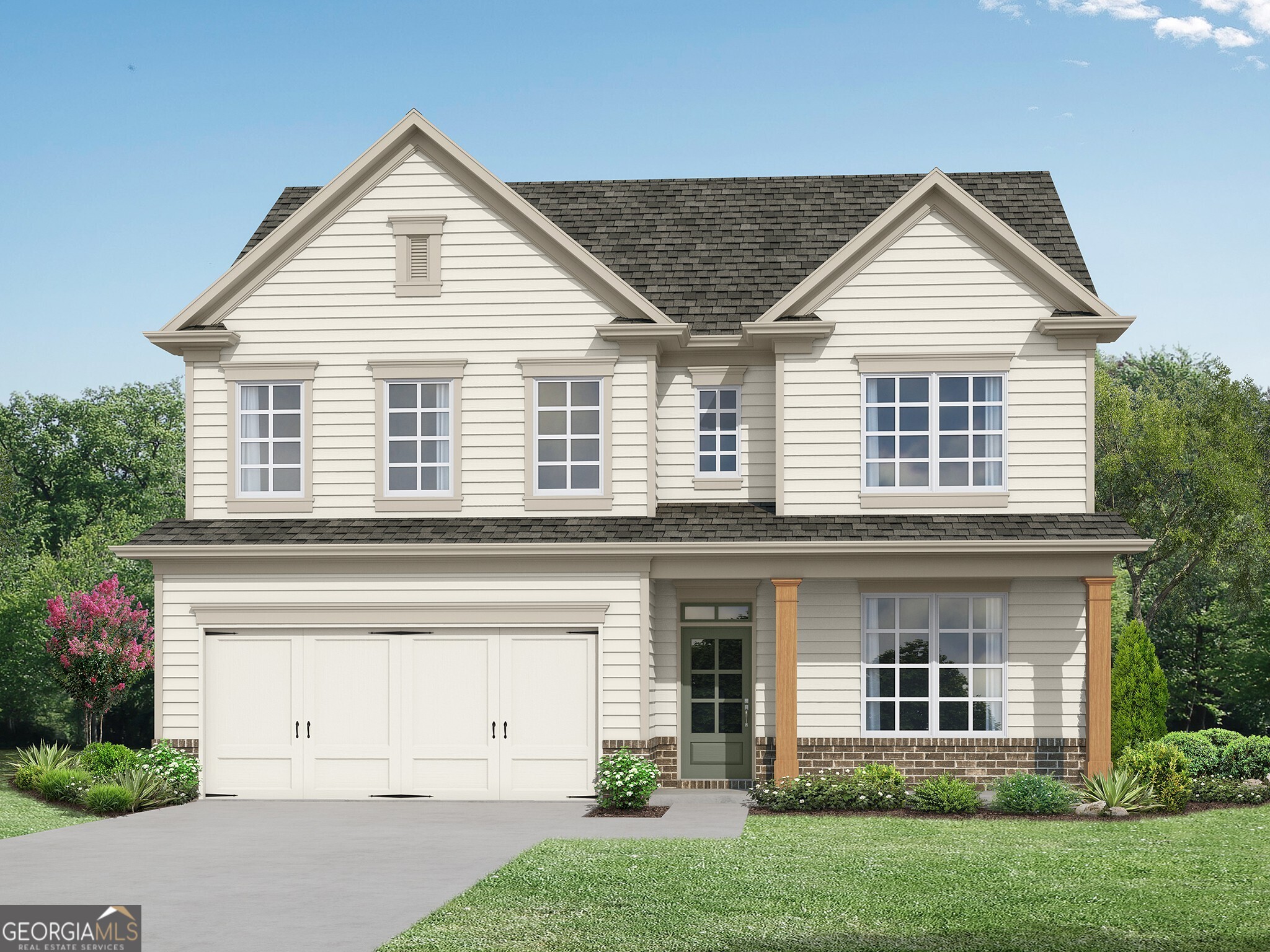 The Murphy plan built by Southvine Homes. Welcome to your dream home, nestled in one of Sugar Hill's most desirable and peaceful pockets - just minutes from the vibrant centers of Downtown Buford, Sugar Hill, and Suwanee. Built by the highly regarded Southvine Homes, this brand-new residence offers unmatched craftsmanship and thoughtful design features that set it apart from typical new construction. The Murphy Plan delivers spacious, flexible living with 4 bedrooms, 3 full bathrooms, and a bright open-concept layout. The main level includes a guest bedroom with full bath, ideal for guests or multigenerational living. A modern kitchen overlooks the expansive family room and dining area, perfect for entertaining. Step outside to enjoy a covered rear porch and optional patio for effortless indoor-outdoor living. Upstairs, retreat to a generous primary suite with spa-like bath and oversized walk-in closet. Two additional bedrooms, a large loft, full bath, and laundry room complete the upper level. Additional highlights include a dedicated mudroom with optional lockers, walk-in closets in every bedroom, and a 2-car garage. If you're seeking quality construction in a quiet yet connected location, this Southvine home checks all the boxes. Don't miss your chance to own a premium home in this fast-growing area. This home will be ready just in time for the holiday's 2025.
