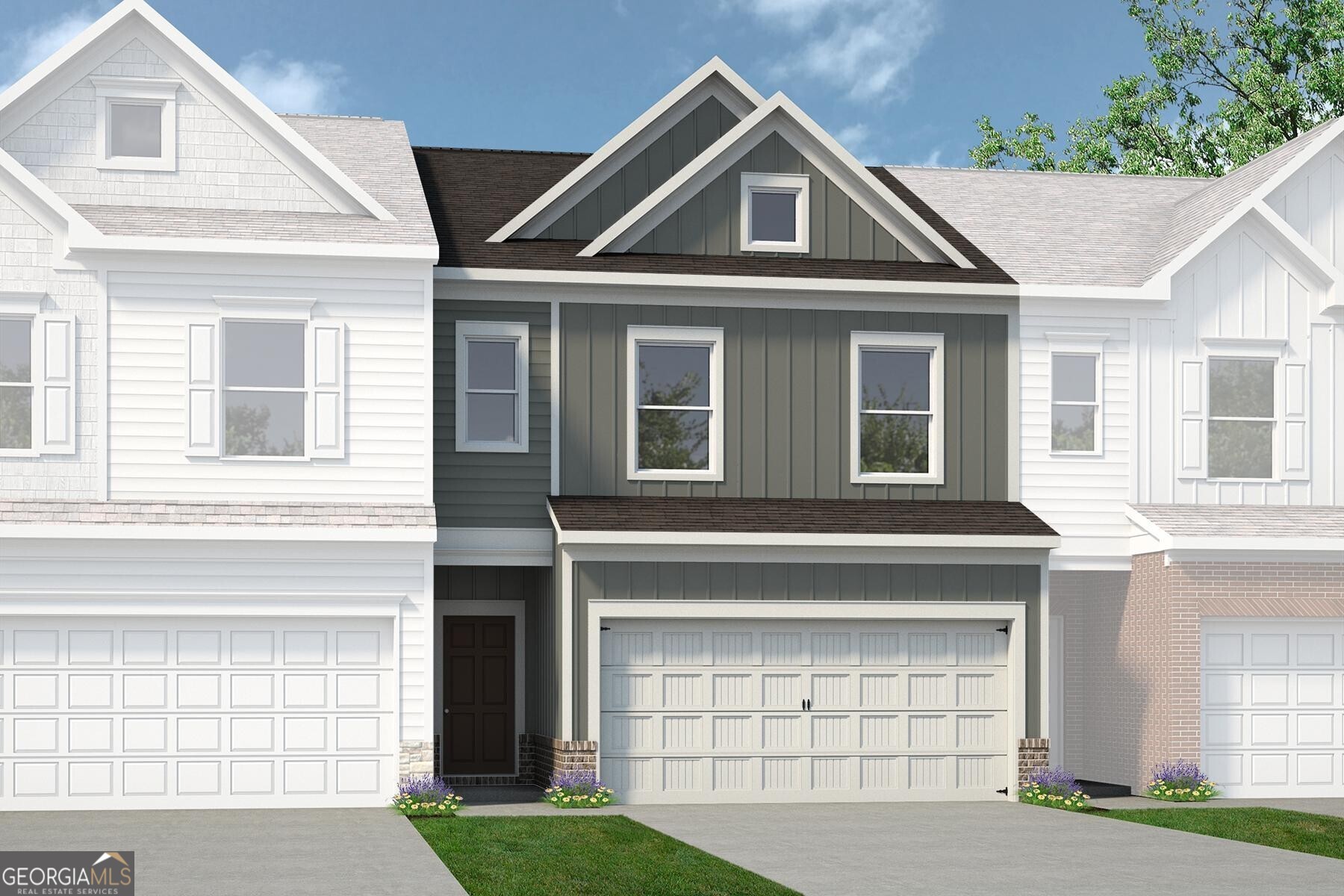 Move in Ready January! The Norwood II plan, located in Smith Douglas Homes The Stiles community. This 3BR/2.5BA townhome features a convenient drop-zone at the Owner's entrance off the garage. Easy access for putting away those groceries! The kitchen has a center island, upgraded 42" upper cabinetry for additional storage, Quartz countertops with a tile backsplash and dining area overlooking the family room. Back patio. The second story is accessible via the open iron rail staircase leading to a loft area suitable for a desk/home office work station, a laundry room, two secondary bedrooms with a shared bath and the primary suite with a tray ceiling and ensuite bath. Nine ft ceiling heights on both levels. The Stiles is a swim community and the lawn maintenance included in your HOA fees leaves you more time to do the things you love! Photos are representative of plan not of actual home being built. Seller incentives with the use of preferred lender.