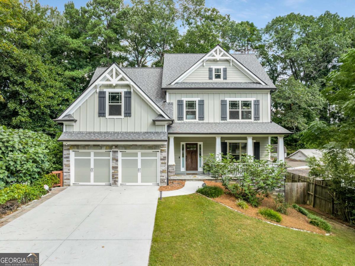 Stunning 4 bed, 3.5 bath home in highly the sought after Chamblee area, with a full unfinished basement ready for your personal touch, an instant equity builder. Built in 2019, this immaculately maintained home offers modern upgrades and timeless finishes throughout. Large open concept gourmet kitchen with beautiful granite island and countertops, shaker cabinets with soft close feature and stainless steel appliances. The bright open concept living space has abundant natural light and boasts gorgeous hardwood floors, built-in cabinets and a gas fireplace. Primary suite features a large walk-in closet and spacious sitting area. Luxurious bathrooms include marble tile and frameless showers. The spacious back deck overlooks a beautiful private fenced backyard. Two care garage and a long driveway for ample guest parking. Located near the end of a cul-de-sac with no through traffic, friendly neighbors and no HOA. Convenient and easy access to everything including I-285, I-85, and GA-141. Minutes from Assembly Yards, High Street, Porsche HQ and downtown Chamblee's restaurants and festivals. Nearby Keswick Park, Chamblee Rail Trail, and Blackburn Park with trails, sports fields and playgrounds. This home is a must see!