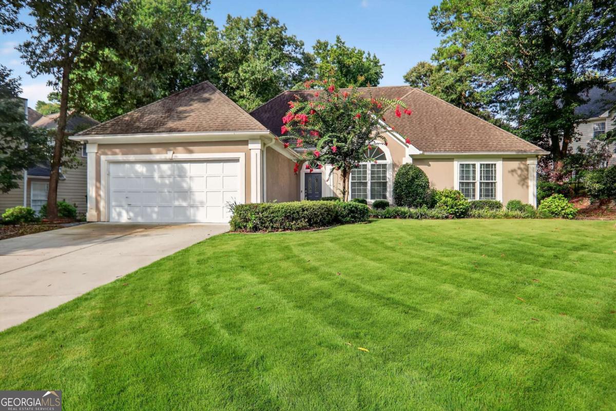 Charming 3BR/2BA ranch in quiet community with top-rated schools. Fresh paint through out the house. Minutes from Avalon & Downtown Alpharetta. Move-in ready with updates: new windows, quartz kitchen counters Bright open layout with high ceilings. Spacious primary suite with trey ceiling, walk-in closet, double vanities & jetted tub. Fenced backyard with deck. Accessibility upgrades: wide doorways, ramped entry, grab bars. Easy access to GA-400.