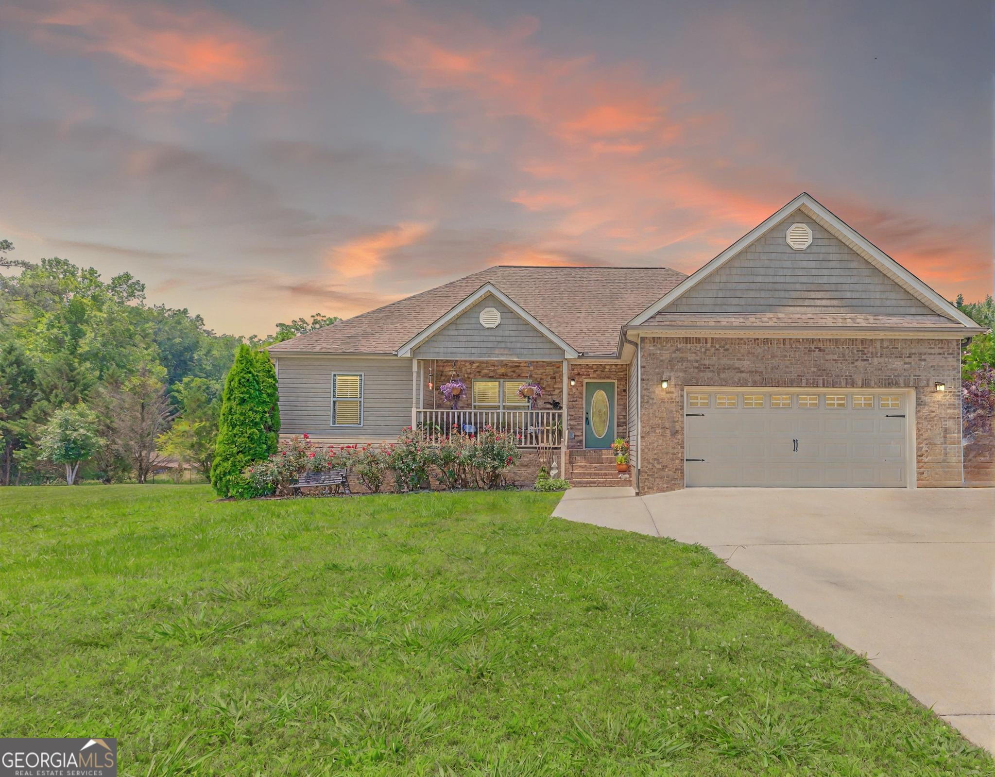 Discover your dream home in the coveted Twelve Oaks community of Rock Spring, GA-a location that's simply unbeatable! This breathtaking single-level residence, spanning 1,876 sq ft, is designed to captivate and inspire. The thoughtfully crafted split bedroom layout creates an open, airy feel, offering everyone their own private retreat. Inside, you'll fall in love with the luxurious granite countertops, timeless ivory cabinetry, and sophisticated crown molding that elevate every moment spent here. Step outside to your personal oasis: a charming covered front porch welcomes you home, while the expansive two-level back deck and fenced backyard beckon for unforgettable gatherings or tranquil evenings under the stars. Nestled on a serene cul-de-sac with a level lot, this home is your perfect haven for relaxation or entertaining. Plus, with a seller-provided home warranty, you can settle in with complete peace of mind. Just 25 minutes from vibrant Chattanooga, 15 minutes from Ringgold, GA, or a quick hop to I-75, this stunning home blends convenience with pure elegance. Don't miss your chance to claim this masterpiece in an extraordinary neighborhood-your forever home awaits! MOTIVATED SELLER!