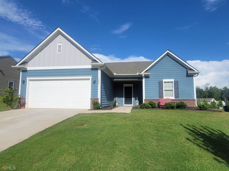 Welcome to Coldwater Creek! Built in 2018 was this gorgeous 4 bed/3 bath home boasting over 2,200 SF. Only loved by one family and now it is time for another to enjoy. Enter the home through a nice foyer that can double as a mudroom with a coat closet. The home has gorgeous upgrades throughout the home that take make it even better than when it was first built. Enjoy gorgeous board and batten accent walls, shiplap, custom closets, and more. The kitchen has a gorgeous bar that overlooks the living room, oversized walk-in pantry, plenty of cabinet space. LED lights under cabinets, and upgrades within the cabinets for trash can, pots/pans, etc. The open floor plan is perfect for holidays and family time. The master suite is impressive with a huge custom walk-in closet, separate shower, large linen closet, and spacious counter. All 3 additional bedrooms have a unique design that really stands out including custom closets. Need two masters? This home has a mini master with private bathroom! Beautiful LVP flooring was recently installed and the color is gorgeous. Want some privacy? The backyard is completely fenced! Like to grill or relax outside? There is a 12x12 patio and a sunken firepit area with lighting! The neighborhood is highly sought after and well-maintained. There are sidewalks, tennis courts, and swimming pool for your leisure. The home is total electric and energy efficient with high-speed internet available. Call to schedule your own personal tour today!