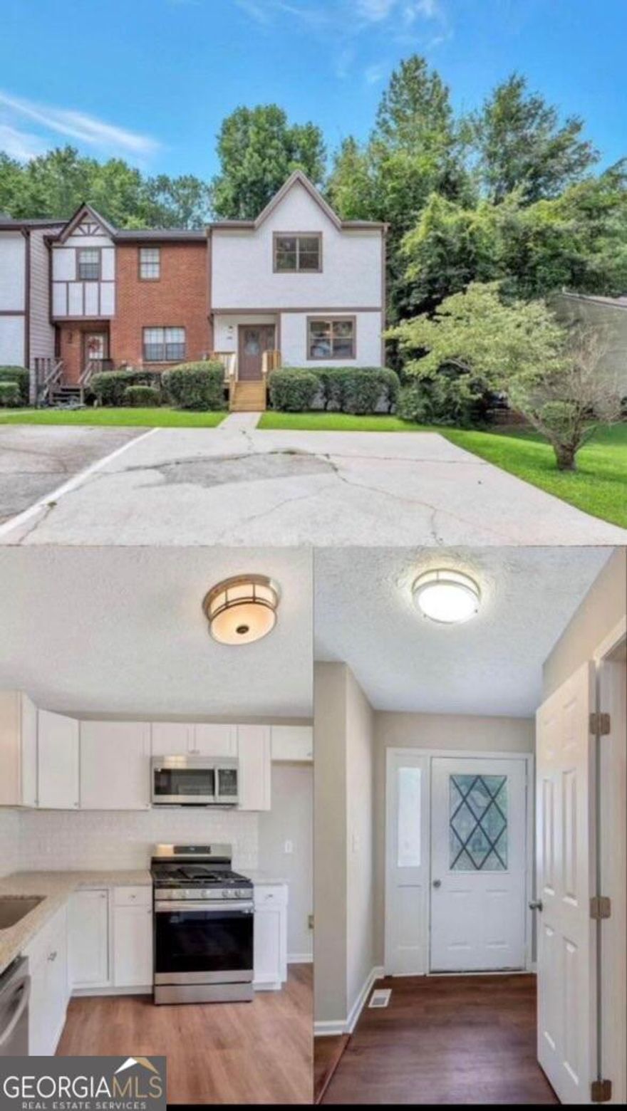 Charming and rare, this newly listed 3-bedroom, 3.5-bathroom end-unit townhome in Marietta is ready for its next owner. Recently updated with a modern touch, this home features brand-new flooring, fresh paint, upgraded fixtures, cabinets, granite countertops, new HVAC, stainless steel appliances, and windows, among other enhancements. The thoughtful layout includes a fully finished basement with a full bathroom, a main level with a spacious kitchen, family room, and convenient half bath, and an upper level with two additional bedrooms and two full baths. Located in a fee-simple townhome community with a very affordable and active HOA, this home offers easy access to East-West Connector and proximity to Marietta, Smyrna, and Powder Springs.