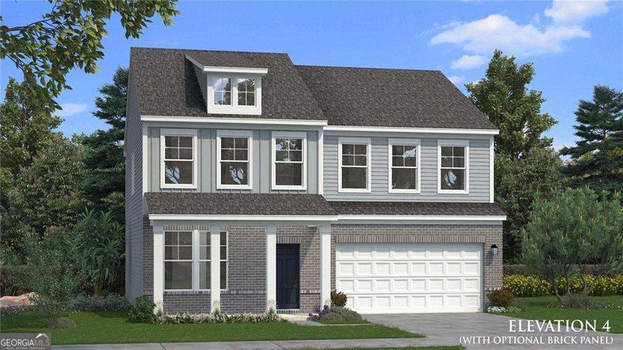 Introducing the Ridgewood floor plan by DRB Homes-a stunning residence offering over 2,500 square feet of thoughtfully designed living space in Conyers' only new home community with resort-style amenities. This home combines elegance, flexibility, and comfort, creating the ideal backdrop for both everyday living and entertaining. The open-concept kitchen with a large island overlooks the family room with a cozy fireplace. A versatile flex room on the main level provides the perfect space for a private study, sitting room, or playroom. Upstairs, a spacious loft offers endless possibilities, and the luxurious primary suite with a walk-in closet. and a spa-inspired bath with dual vanities and a walk-in shower. Two additional bedrooms, a full bath, and a convenient upstairs laundry room complete the second floor. With 3 bedrooms, 2.5 baths, and a two-car garage, the Ridgewood floor plan delivers both style and function. Pair this with resort-style community amenities, and this home offers an exceptional living experience designed for modern lifestyles. Enjoy the convenience of living just minutes from I-20, downtown Conyers, charming Covington, and the shops at Stonecrest. Whether you're commuting or enjoying a night out, everything you need is within easy reach. For more details about the Wagener, community amenities, current incentives, and available homes, please contact the onsite agent today! Disclaimer: Photos may not depict the actual property and may reflect a staged model home.    Please note: If the buyer is represented by a broker/agent, DRB REQUIRES the buyer's broker/agent to be present during the initial meeting with DRB's sales personnel to ensure proper representation.