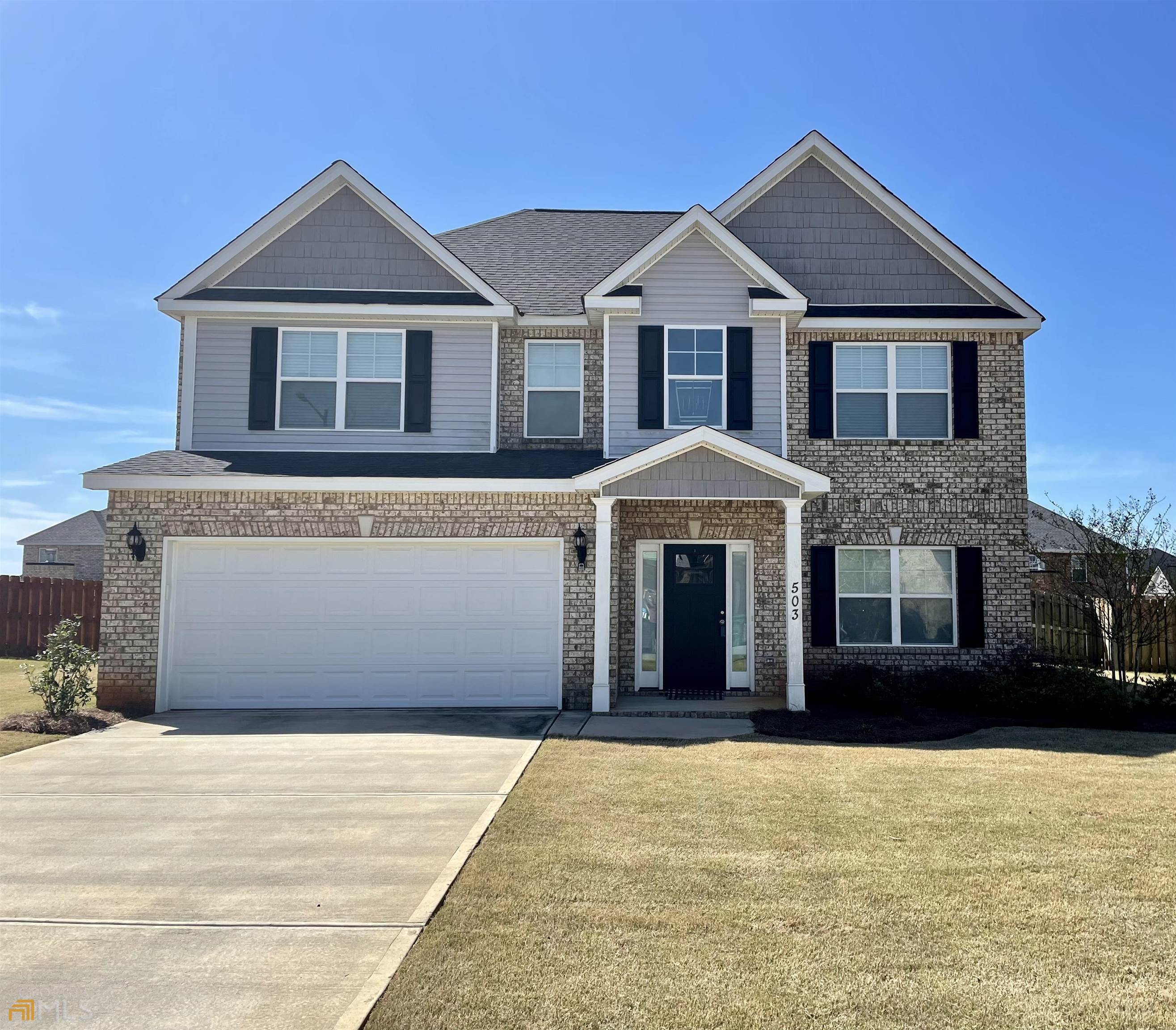 MOVE-IN READY! 5 Bedrooms, 3 Full Bathrooms in a Cul-de-Sac …This TWO YEAR OLD Home features an Open Concept floor plan with Gorgeous Finishes including Coffered Ceilings in Living & Dining Rooms, Shiplap in Kitchen Breakfast Area with Large Granite Island, Subway Tile Backsplash. One Bedroom and Full Bathroom downstairs -- all other bedrooms including the Master Bedroom with Sitting area are upstairs, with the laundry room. Master Bathroom has Tiled Shower and large Garden Soaking Tub. Exterior features large covered back porch with wood burning fireplace, 4-sided brick, fully landscaped yard, privacy fenced, and sprinklers! Close to Robins Air Force Base, Publix shopping center and more! COUNTY TAXES ONLY! More pictures coming soon