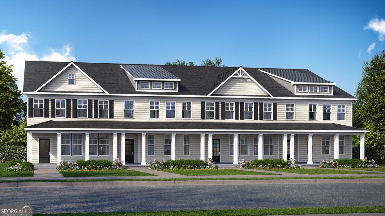 This PRIME LOCATION is just off Hwy 78, with easy access to Athens and is just one hour east of Atlanta. Residents will also enjoy a PLAYGROUND, FITNESS STATIONS and an OUTDOOR EVENT THEATRE. The "DENTON FLOOR PLAN" offers 3 bedrooms, 2 full bathrooms and a convenient powder room in a two-story townhome covering 1,812 sq feet. There is a rear entry 2-car garage with space for vehicles and some extra storage plus access from the back directly into a convenient mud room. A front porch welcomes you home and offers the perfect outdoor area to relax. From the front door, you are immediately greeted by an open family room and casual dining space. The adjoining kitchen includes contemporary cabinetry, granite countertops, stainless steel appliances and a generous pantry making it not only functional but beautiful. Upstairs includes a private bedroom suite with generous closet that spans the entire width of the front of the home. The adjoining bath includes dual vanities and a shower. There are two spacious secondary bedrooms on the rear of the home, each with ample closet space. A shared hall bath and convenient laundry round out the second level. Our homes are not only well designed, they're also smart, as each comes standard with our industry-leading suite of smart home technology that allows you to monitor your home. Renderings serve as illustration only and may not depict actual homes.