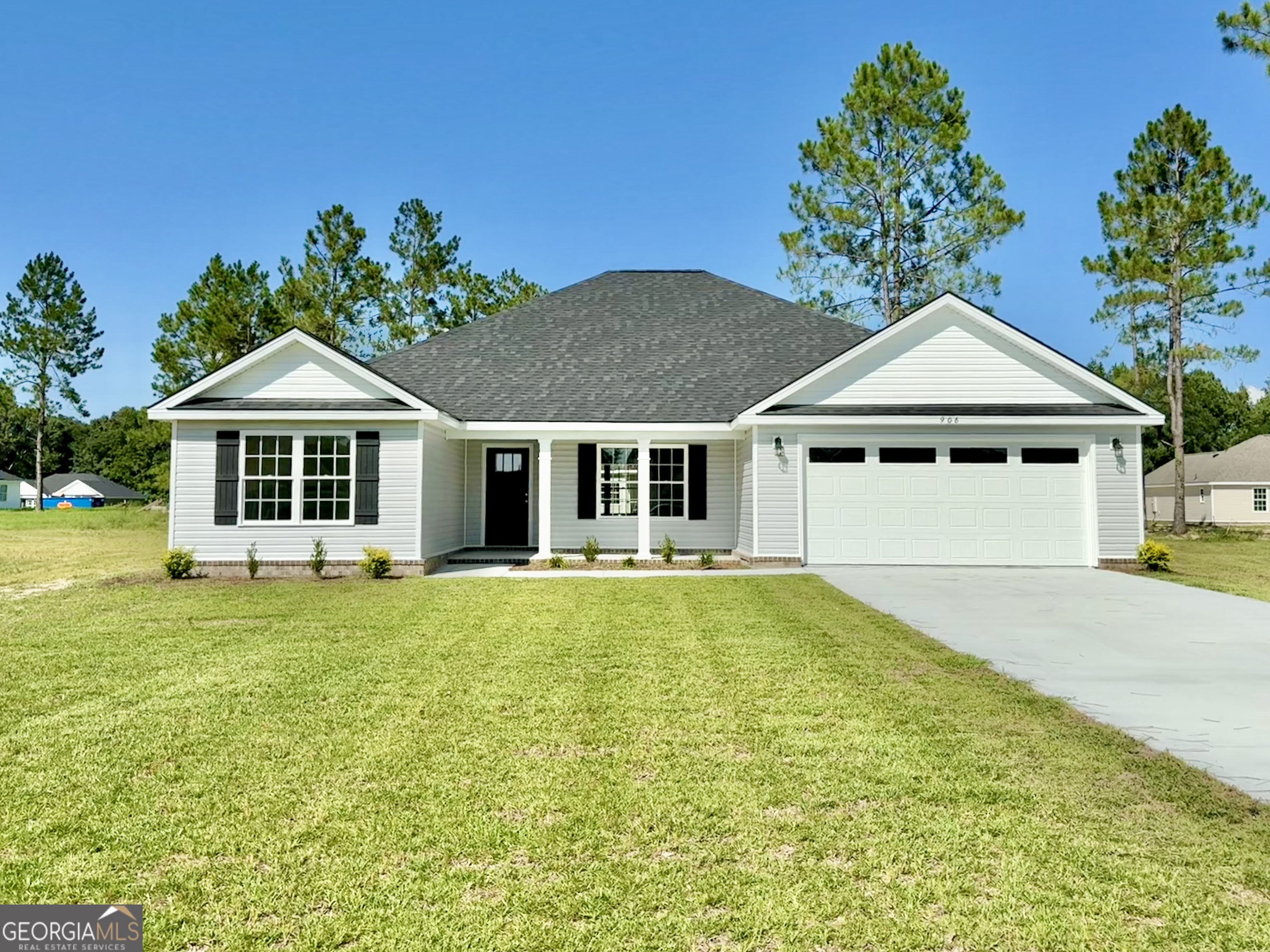 **INCREDIBLE "WELCOME HOME" PKG INCLUDED! CHOOSE UP TO $10,000 TOWARDS CLOSING COSTS, DESIGN UPGRADES OR RATE BUY DOWN!** Fabulous MOVE-IN READY new home on RARE CUL-DE-SAC home site! Located in phase 5 RIVER BLUFF, Ellabell's top selling community! Front & back porches adorn this 4bed, 2ba home at almost 2000 sqft by S.D. Sauers Construction! Min. to I-16, Pooler, Effingham & Bryan County in the highly rated SEB schools! Lot 168 - GORGEOUS River Bluff plan featuring large open concept, 10ft ceiling in great room, kitchen w/ dreamy QUARTZ COUNTERTOPS, island seating & breakfast nook, FORMAL DR, primary suite w/ 2 walk-in closets, ensuite bath includes separate vanities & spa-like 6ft tub w/ tile surround. Fabulous covered back porch overlooking expansive back lawn. SPRAY FOAM INSULATED ROOF DECK, low maintenance vinyl siding, brick skirt, architectural shingles, Low E vinyl windows, energy effic. systems, custom cabinetry, stainless appl pkg.Sod, seed, landscaping & irrigation pkg included! Plans/specs subject to change.