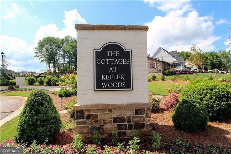 Exceptional opportunity to build your dream custom home in the exclusive gated community of The Cottages at Keeler Woods. With only 27 lots and nestled in the heart of Marietta, this prime enclave offers a premier location, less than 2 miles from Historic Marietta Square and steps from the scenic hiking trails of Kennesaw Mountain.  Custom homes are to be designed by Caldwell-Cline Architects and built by Elliott Custom Homes, ensuring reputable quality. The owner has an impressive plan drawn for this lot available for purchase, or choose another Caldwell-Cline design, or design your own. This gorgeous lot offers additional green space perfect for a pool or outdoor family activities. Relax with friends around the charming community fire pit and pergola. Award-winning public and private schools, shopping, hospitals and highways just minutes away. Welcome Home.