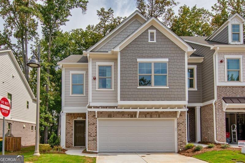 Available now! End unit townhome. This beautiful home is a 3 BR/ 2.5 BA with a 2-car garage. The unit has lots of windows and natural lights. The home features a gorgeous kitchen with white cabinets, large granite island, and SS appliances. 3 bedrooms upstairs. Master bedroom with dual vanities, soaking tub, a separate shower, and walk-in closet. Enjoy private wooded views from the exterior rear. Close to highway, schools, and shopping. Townhome is available August 1st, 2025.