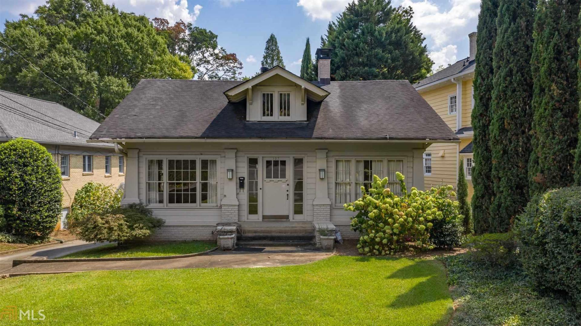 Much larger than it looks from the exterior, this Ansley Park bungalow is walking distance from the best of what Midtown has to offer, including Piedmont Park & the Atlanta Botanical Gardens! The inside needs some updating however, this home has SO much potential & is brimming with original character & boats lovely midtown views. Simultaneously, this could be a great investment opportunity both as a rental, there is a separately metered unit with exterior access on the lower level, or for someone looking to build their dream home from the ground up! Finally, the piece de resistance is the fabulous private pool nestled in the back of this sizable lot!