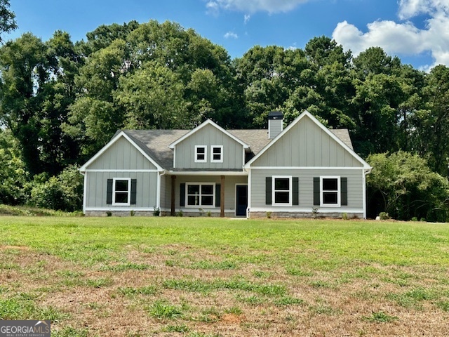 EASY LIVING RANCH PLAN IN ROSEMONT SCHOOL ZONE! This White Water Creek Plan is situated on 1.7+/- Acres and offers welcoming front covered entry. The Family Room boasts heightened ceilings, can lighting, and gorgeous wood burning fireplace with hearth and trim accent above the stained mantle. The Family Room / Dining / Kitchen offer an open flow, which is ideal for entertaining! You'll appreciate the Kitchen's features including: Corner Pantry, Shaker Style Cabinets, Quartz or Granite Counters, Designer Tiled Backsplash, and Stainless Appliances. The Owner's Suite is nicely sized and offers TWO NICELY SIZED CLOSETS! The Owner's Bath features gorgeous tile throughout including walk-in shower, garden tub, and double vanity. Three guest rooms are on the opposite side of the home sharing a hallway bathroom. On the exterior you'll find a covered rear patio to enjoy the upcoming Spring evenings! This home features Low E Windows, FOAM INSULATED ATTIC, and total electric construction for energy efficiency. This location offers you the quiet rural feel while being only minutes from I-85 and I-185! Ask about $5,000 closing cost credit!