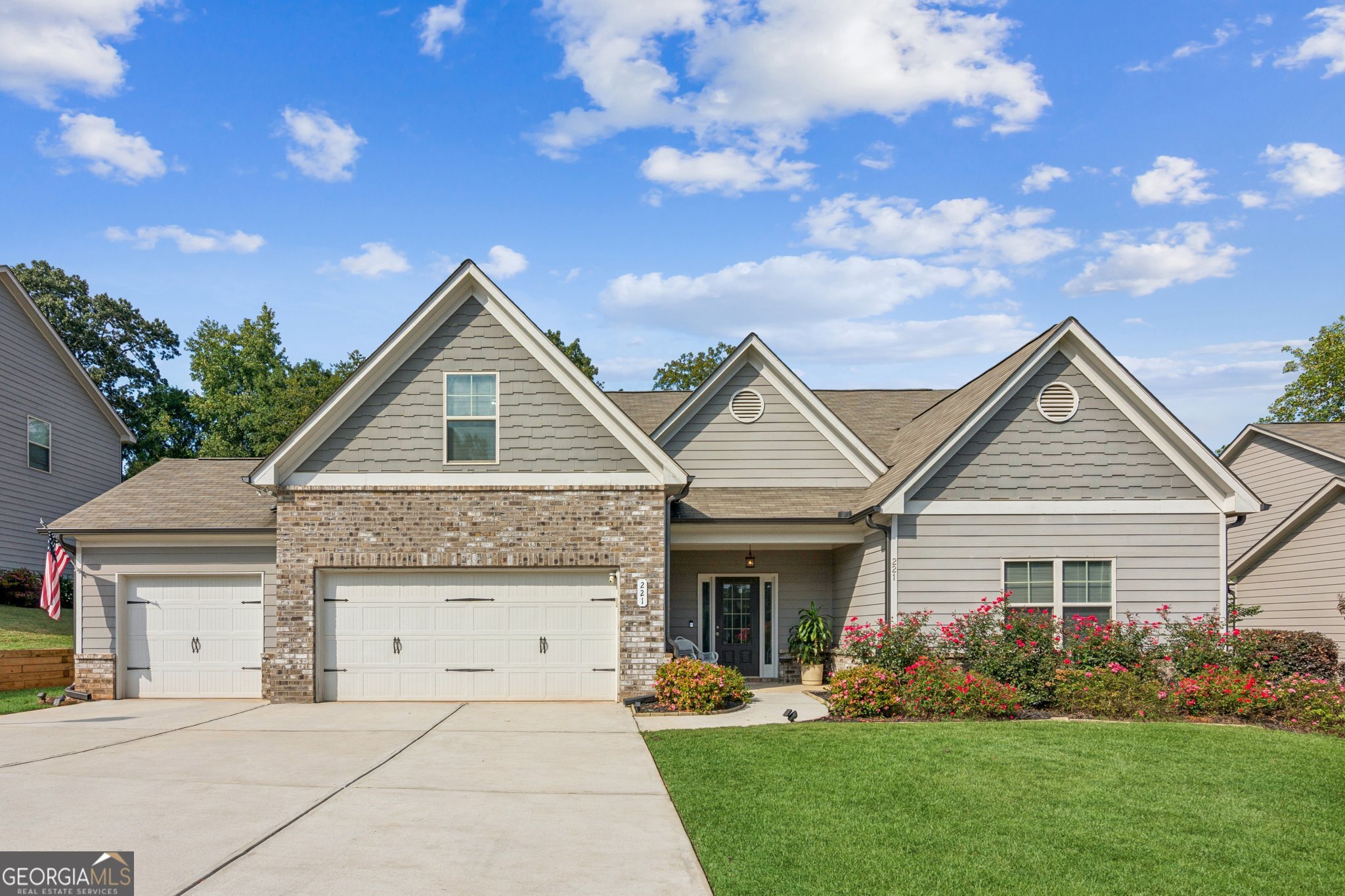 Wow! A ranch with a 3-car garage, 4 bedrooms, and 3 full bathrooms - what more could you ask for? This beautiful home offers an open-concept layout featuring a spacious kitchen with a large island and a breakfast area overlooking the private backyard. The inviting family room includes a cozy gas fireplace, perfect for relaxing or entertaining. The oversized primary bedroom boasts a tray ceiling and elegant molding. Its ensuite bathroom includes a soaking tub, separate shower, dual vanities, and a generous walk-in closet. A large bonus room or fourth bedroom with its own full bath provides even more flexible living space. Enjoy the outdoors on the lovely back patio with a stone gas fireplace - the perfect spot for your morning coffee or cool evening gatherings.