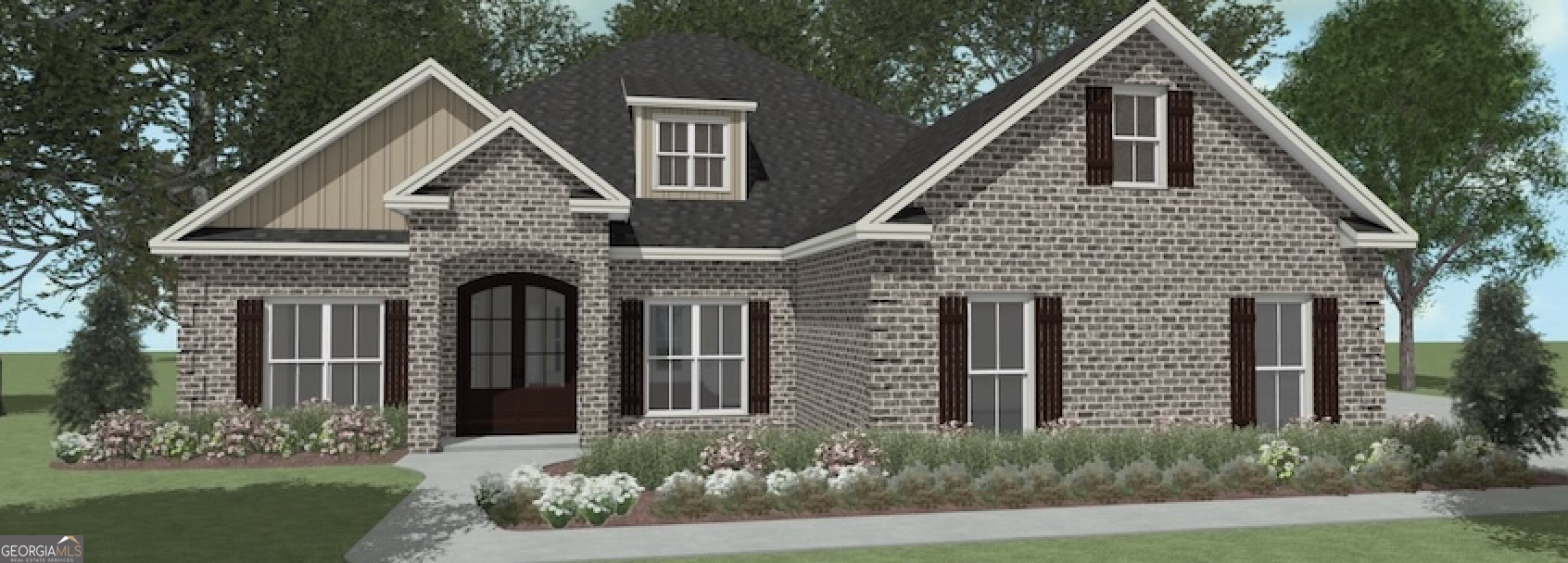 DRIGGERS CONSTRUCTION presents The Fir Plan. All brick, 4 bedroom, 3 full bath with separate dining room and office. This home has a side entry garage and sits on a corner lot. Kitchen has lots of cabinets and counter space. Granite counters throughout. Covered back porch. Sod and sprinkler in front, sides and 10 ft off back of home. 2" wood faux blinds are included. Estimated completion date is 10/1.