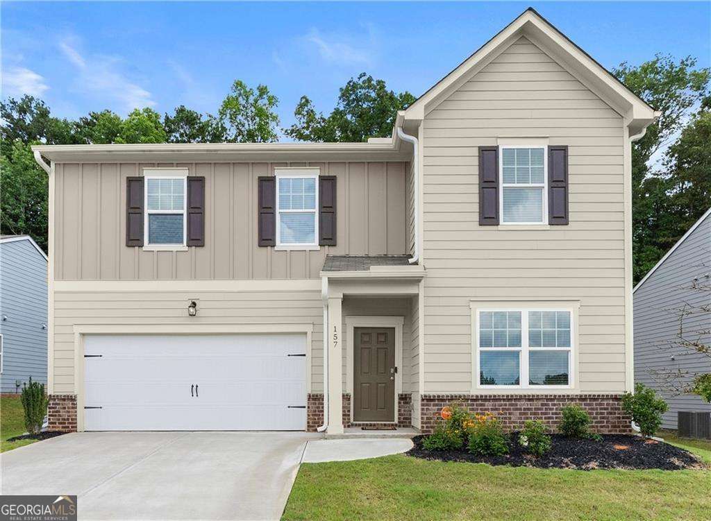 Welcome to 157 Colbury Street in the desirable Meriwether Place community of Villa Rica! This stunning 2023-built home offers 4 bedrooms, 2.5 baths, and over 2,400 sq ft of modern living space designed for comfort and style. The spacious owner's suite is a true retreat, featuring a spa-like bath and an oversized walk-in closet perfect for all your storage needs. The open-concept layout flows seamlessly with granite countertops, stainless steel appliances, and high ceilings, creating the perfect space for entertaining family and friends. Enjoy all the perks of this vibrant community, including beautifully landscaped sidewalks, street lighting, and a low HOA. Located just minutes from historic downtown Villa Rica, you'll have easy access to charming shops, dining, local parks, and the Pine Mountain Gold Museum. With quick access to I-20, commuting to Atlanta is a breeze while still enjoying the peaceful, small-town charm Villa Rica is known for. Don't miss this incredible opportunity-schedule your showing today!