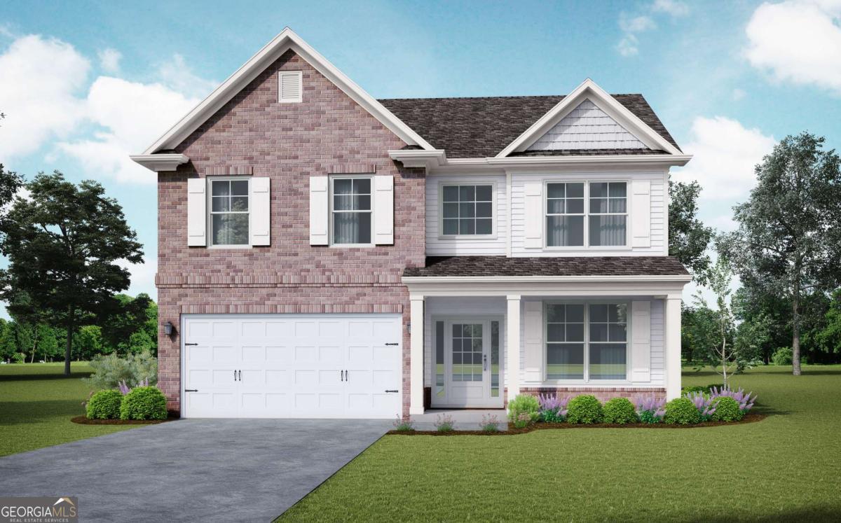 The Lakewood plan is a stunning 5-bedroom, 3.5-bathroom home designed with an open concept. It features a formal dining room, perfect for hosting gatherings. The kitchen overlooks the family room, which includes a cozy fireplace, and boasts a spacious island with granite countertops, stainless steel appliances, and ample cabinet space. A walk-in pantry provides extra storage. The home is bathed in natural light from numerous windows. The master bedroom is a luxurious retreat with a sitting area, trey ceiling, and a huge walk-in closet. The laundry room is conveniently located upstairs along with the spacious secondary bedrooms. This home is to be built, allowing you the opportunity to personalize your interior selections. Act quickly to make your choices and create your ideal living space! Photos are builder stock photos. Home is to be built.