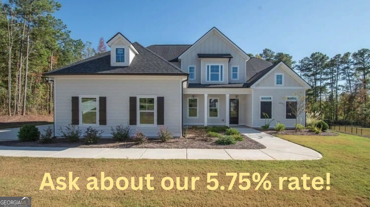 ASK ABOUT OUR 5.75% FIXED RATE FOR QUALIFIED BUYERS!! Welcome to 20 Platinum Ridge, Sharpsburg, GA-featuring the stunning Autumn Brooke Plan by Dustin Shaw Homes! This thoughtfully designed home offers exceptional flow and functionality, perfect for modern family living. Main Level Highlights: A vaulted family room with a cozy fireplace, creating a warm and inviting space to relax. A spacious kitchen with granite countertops, custom cabinets, and a walk-in pantry-perfect for entertaining or everyday living. A versatile keeping room just off the kitchen, ideal for additional dining, entertaining, or a home office. The owner's suite spans an entire wing, featuring a generous bedroom, a luxurious bath, and a divided walk-in closet for the ultimate in organization. Convenient access to a mudroom, laundry room, and a small covered porch for practicality and convenience. Upper Level: Three additional bedrooms and two full baths, including one with an en suite-perfect for guests or family members seeking privacy. Outdoor Living: The backyard oasis boasts an expanded covered porch overlooking a private yard, ideal for outdoor gatherings or quiet evenings. Finishes: This home is built to Platinum Ridge standards with tile, hardwoods, granite countertops, custom cabinets, and plush carpet throughout. Schedule your tour today and discover the perfect blend of style, comfort, and quality craftsmanship at 20 Platinum Ridge! Don't miss your chance to make this stunning new construction your dream home. Ask about builder incentives with preferred lender.