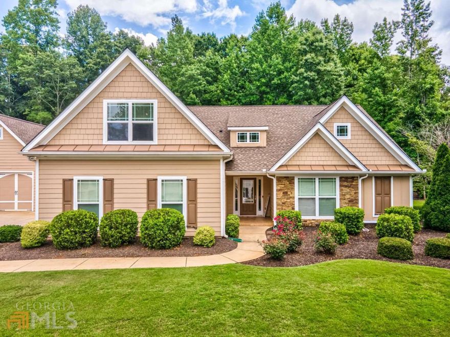 Gorgeous 4 bedroom, 3.5 bathroom ranch on large, level lot in Cherokee Bluff School District! This immaculate home in swim community offers tons of space. Hardwood floors, updated kitchen with granite countertops, stainless steel appliances and wine cooler with view to fireside living room. Owner's Suite with tall tray ceilings and tiled en suite with double vanities, separate shower and whirlpool tub. Spacious secondary bedrooms. Full finished bonus room above attached garage perfect for a bedroom or office space. Additional, separate 2 car garage included with storage space available above. Large, covered patio with multiple ceiling fans over looks private back yard with separate outdoor firepit are and cooking grill shed. New Lennox 3 zone air/heat pump and water heater. Separate, extra large 3rd garage. This beautiful home won't last long!
