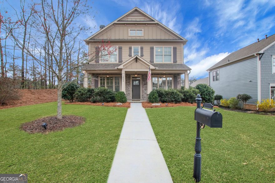 Step into this like-new Craftsman-style home, where timeless charm meets modern convenience. Ideally located near top-rated schools, beautiful parks, and vibrant shopping, this home offers comfort and accessibility. Inside, the open floor plan welcomes you to the generous main level that seamlessly blends the dining room, living room, and great room perfect for entertaining or everyday living. Upstairs, the oversized primary suite is a true retreat, featuring a cozy sitting area and a private balcony to enjoy your morning coffee or unwind at sunset. The second floor also boasts a loft/media room, laundry, and 2 additional bedrooms. Home has rear entry garage, double decks and fenced yard for added privacy. Nestled in sought-after Barrett Heights, this home offers the tranquility of cul-de-sac living with unbeatable convenience. This home is move-in ready and waiting for you! Don't miss this incredible opportunity-schedule your showing today!