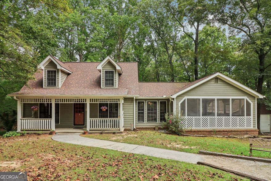 Come and see this well-maintained 4 bedroom Cape Cod home nestled on over 5 acres of serene beauty.  Spacious living area and kitchen.  Master on the main level.  Finished basement with large family room area and a wood-burning stove.  New water heater and a newer architectural-shingled roof.  Enjoy all the natural surroundings while relaxing on the screened porch or sitting on the back deck.  The metal outbuilding is perfect for a garage, workshop, or extra storage.  Creek runs through the property.  Property is located in the Black Shoals reservoir watershed protection zone and less than a mile from Brooks Lake.  The location is perfectly placed in a quiet, rural area surrounded by multiple horse farms and ponds, while still be very conveniently located between Conyers, Loganville, and Walnut Grove.  Make your appointment today!