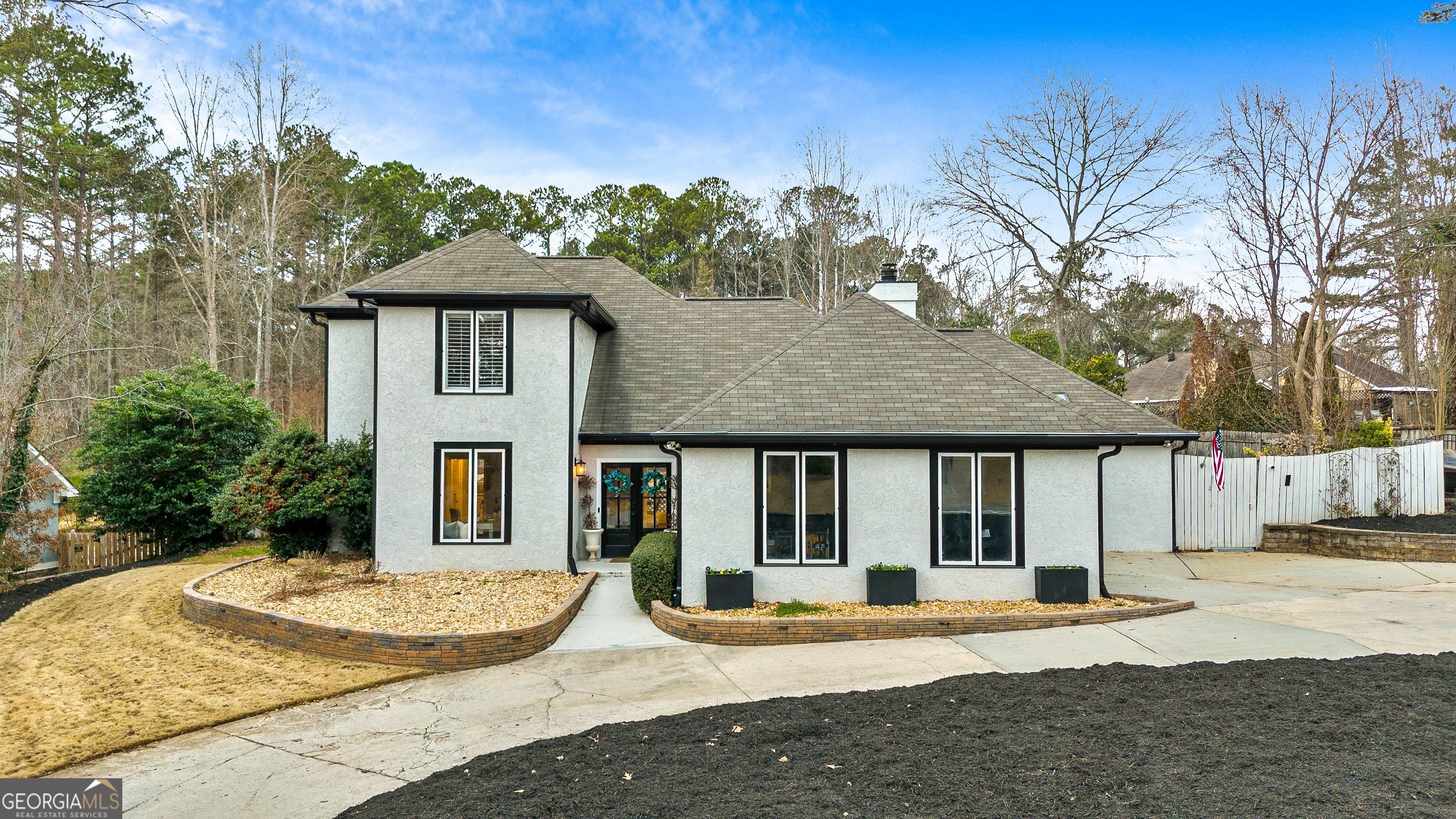 Welcome to this beautifully updated 4 bedroom, 2.5 bathroom home in Greensway offering a gunite salwater pool, primary on main, and oversized screened porch. Step inside to find an inviting living room with vaulted ceilings, stone fireplace, and skylights, filling the space with natural light. The upgraded kitchen features a new dishwasher, disposal, sink, and a spacious pantry for ample storage. A versatile front room can serve as a formal dining area or home office to suit your needs. The main-floor primary suite has a large walk-in closet and an en suite bathroom with dual sinks, soaking tub, and separate stand-up shower. A laundry room and half bath complete the first floor. Upstairs, you'll find three spacious guest bedrooms and a full bathroom. Step outside to your backyard oasis, complete with a saltwater gunite pool, oversized screened-in patio, firepit area, and a putting green - perfect for entertaining or relaxing year-round. The circle driveway and 2-car garage offer plenty of parking, and the newly installed electrical panel and electric car charger add modern convenience. Other recent upgrades include a new water heater, fresh interior and pool deck paint, landscaping enhancements, new garage doors and more. Centrally located in Peachtree City, enjoy easy access to shopping, dining, and top-rated schools - all just a golf cart ride away! Southeast Mortgage is our preferred lender. If buyer chooses to work with them, Southeast Mortgage will provide 1% credit up to $5,000. Reach out to the listing agent for more information.