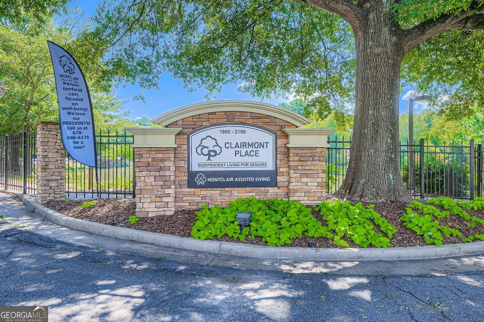 Clairmont Place is a wonderful 55+ community that is in-town and close to everything, yet peaceful and beautiful. Unit 325 is a spacious one bedroom/one bath condo. It features all new kitchen appliances, hardwoods in the main living area and carpet in the bedroom, a bright and beautiful sunroom, good closet space, and a very functional layout. The bathroom has a walk-in shower with a sliding glass door and a large vanity. The complex features many amenities including a private lake, recreational activities, meals in the full service dining (lunch or dinner your choice daily), linen service, weekly cleaning service, maintenance & emergency services, 24 hour security, a concierge and much more. The complex is near Emory, the CDC, right across from the VA hospital and close to Toco Hills and Decatur. The walking trail at the private lake connects to miles of public trail. There is a small locked storage unit for your extra boxes and suitcases just down the hall.