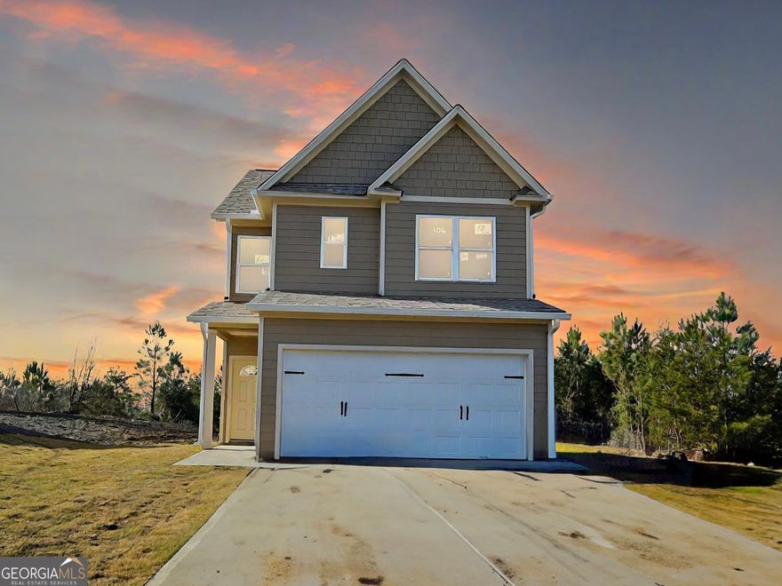 Welcome to your dream home in the desirable Mustang Ridge community, located in the heart of Fairmount! This beautifully designed two-story home features 3 bedrooms, 2 full baths, and 1 half baths. The spacious interior includes thoughtfully designed living areas, walk-in closets, and an open concept layout perfect for entertaining. Nestled in a quiet cul-de-sac, the home provides privacy and a peaceful setting. Mustang Ridge combines the charm of small-town living with modern convenience, located just a short drive from Downtown Cartersville. With scenic surroundings, a welcoming community, and proximity to local schools, shops, and restaurants, this home has it all. Explore additional new homes, plans, and lots in this vibrant neighborhood and start living the lifestyle you've been dreaming of!