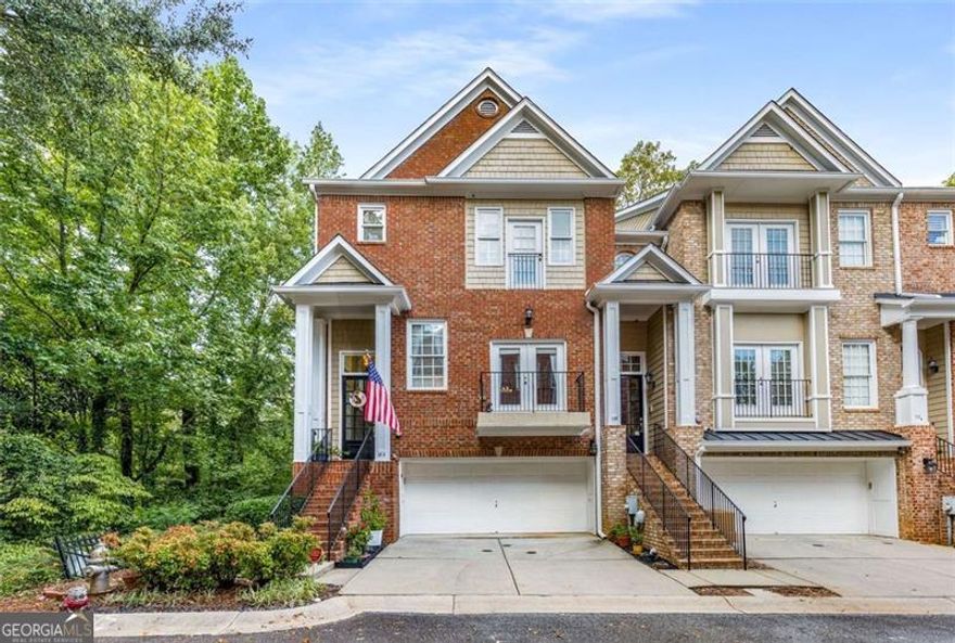 This stunning end unit, three-level townhome combines convenience, elegance, & effortless living! With hardwood floors & soaring ceilings, the home feels bright & spacious. It features two balconies, a screened porch & a patio. The kitchen is a chef's dream, equipped with a butler's pantry, gas cooktop, & electric oven. With an oversized master bedroom & finished, walkout basement, there's space for all your needs. Recent upgrades include HVAC system, 50-gallon water heater, gas cooktop & an ionizing air purification system. Exterior maintenance is handled by the HOA for a low-maintenance lifestyle. McLaren Gates is a coveted gated community of 47 homes, conveniently located near major highways. Close to Kennestone Hospital, Lewis Park, & just one mile from Historic Marietta Square. Walk to the M2R Trail, leading to Kennesaw Mountain Park, the Silver Comet Trail & the Chattahoochee River. Come see this move in ready home. Just unpack & start living!