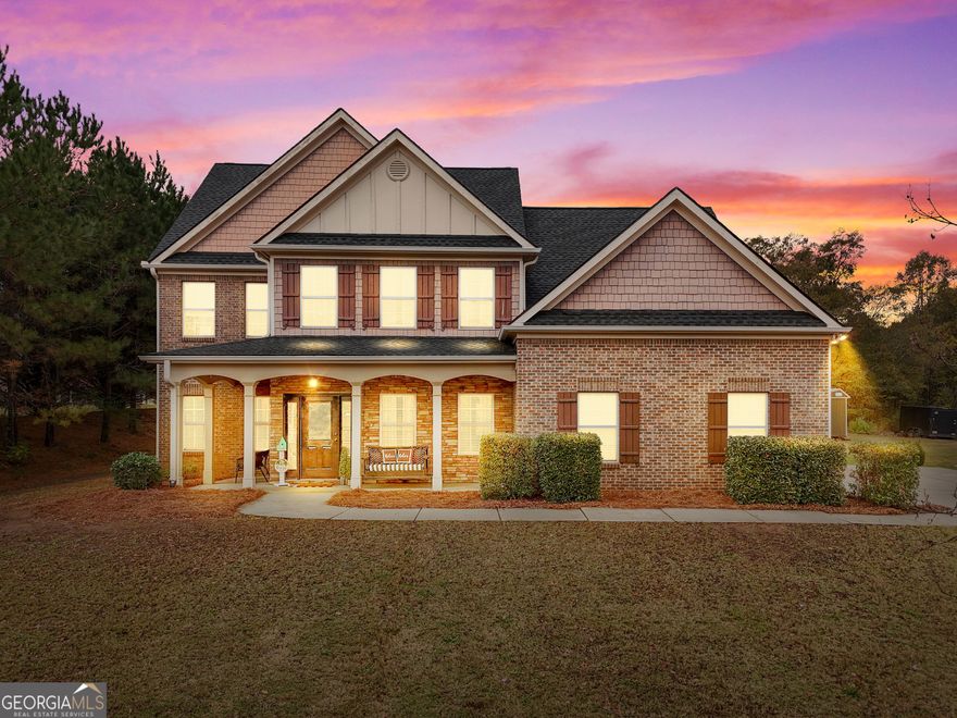 Don't miss out on this stunning all-brick, 5-bedroom, 4-bath home in the highly sought-after Ola school district! This spacious beauty has everything your family needs and more - with a NEW ROOF, NEW HVAC systems, and a NEW hot water heater! Sitting on a full acre with NO HOA, you'll love the freedom and space this property offers. Step inside to a welcoming foyer that opens to a flexible sitting room (perfect for an office or playroom) and a designated dining room across the hall. The open-concept main living area flows beautifully into the kitchen, complete with a large island, breakfast area, and plenty of room for entertaining family and friends. There's also a guest bedroom and full bath on the main level, ideal for visitors or multi-generational living. Upstairs, you'll find generously sized bedrooms, including a spacious primary suite with a cozy sitting area and a huge walk-in closet. Two additional full baths upstairs make morning routines a breeze! Freshly painted in a neutral white throughout the main living areas and upstairs, this home feels bright, airy, and move-in ready. The side-entry garage provides extra storage, and you'll love the convenient mudroom/laundry area just off the garage plus a walk-in pantry for all your kitchen essentials. This one truly has it all - updates, space, and location! Showings begin Saturday morning, so don't wait to schedule your tour of this beautiful Ola gem!
