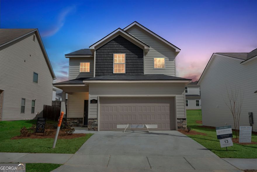 This stunning 3-bedroom, 2.5-bath home offers 1,940 sq. ft. of modern comfort and thoughtful design. The open-concept main level is perfect for entertaining, featuring spacious living and dining areas that flow seamlessly into a beautifully appointed kitchen with abundant counter space, storage, and room to gather. Upstairs, you'll find three well-sized bedrooms, including a serene primary suite complete with a generous walk-in closet and a private en-suite bath featuring a double vanity. The two-story layout provides the ideal balance of privacy and functionality, creating comfortable spaces for both everyday living and relaxing at the end of the day. Don't miss the chance to make this exceptional home yours! *100% financing options available*