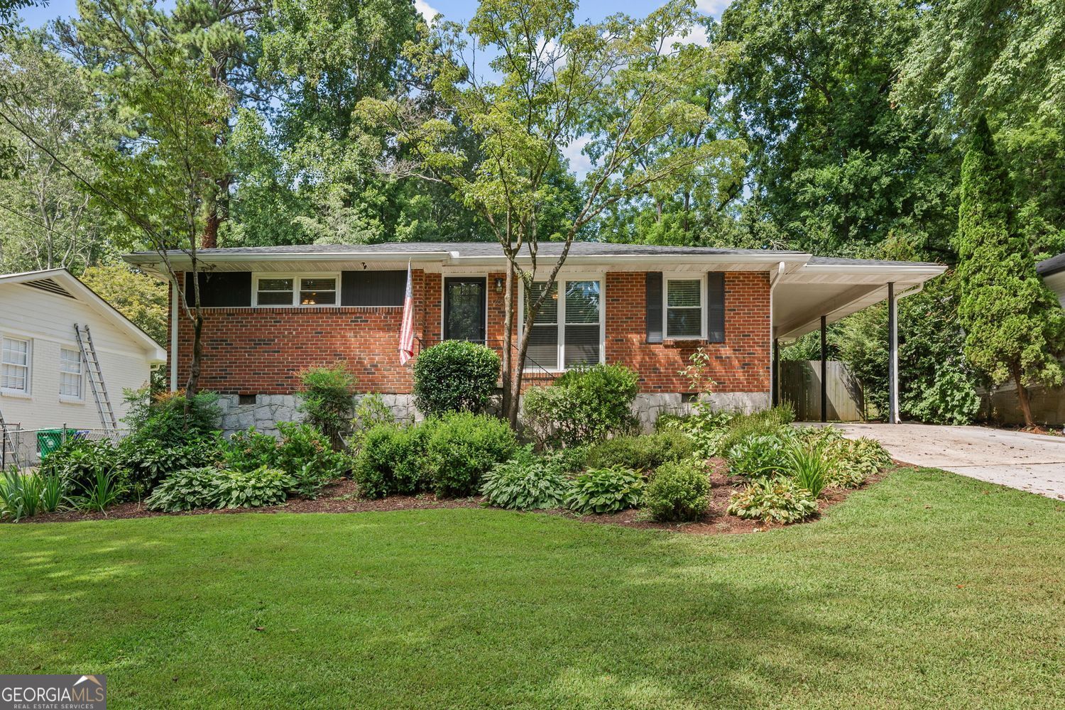 Updated and renovated 3-bedroom / 2 bathroom home in Fernbank Elementary School District. The living space has been opened up and the kitchen has been fully renovated with stone counters, new cabinets, and stainless steel appliances. The primary suite added onto the back of the home features a walk-in closet, en suite bathroom with double sinks, and double doors to the back yard deck. The backyard is fenced and renovated with a large back patio and bonus storage in the storage shed. Hardwood floors throughout the property and a covered, attached carport with bonus off-street parking. Close access to stores and restaurants. Credit and criminal reports required.